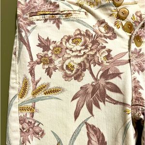Anthropologie floral jeans